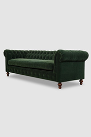 96 Higgins sleeper sofa in Nevada Emerald green mohair