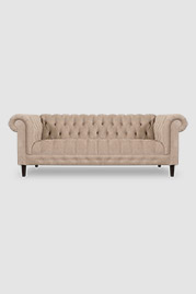 85 Higgins Chesterfield sofa in Jay Twine performance fabric with tufted seat