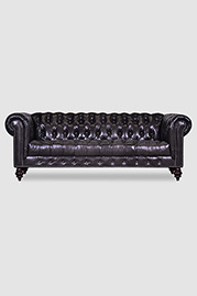 Higgins Chesterfield sofa with tight tufted seat in Firenze Smoke
