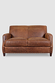 64 Howdy loveseat in Burnham Sycamore leather