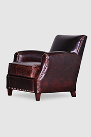 Howdy armchair in Brompton leather