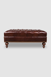 Dagmar ottoman in leather