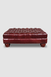 Custom Dagmar ottoman with shorter legs