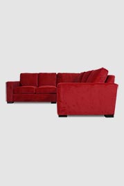 98x98 Cole sectional in Como Red velvet