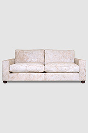 Cole sofa in uniquely-worn Ragtime Country White with all-down cushions