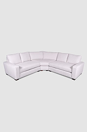 Cole radius-corner sectional in Solefina Frise