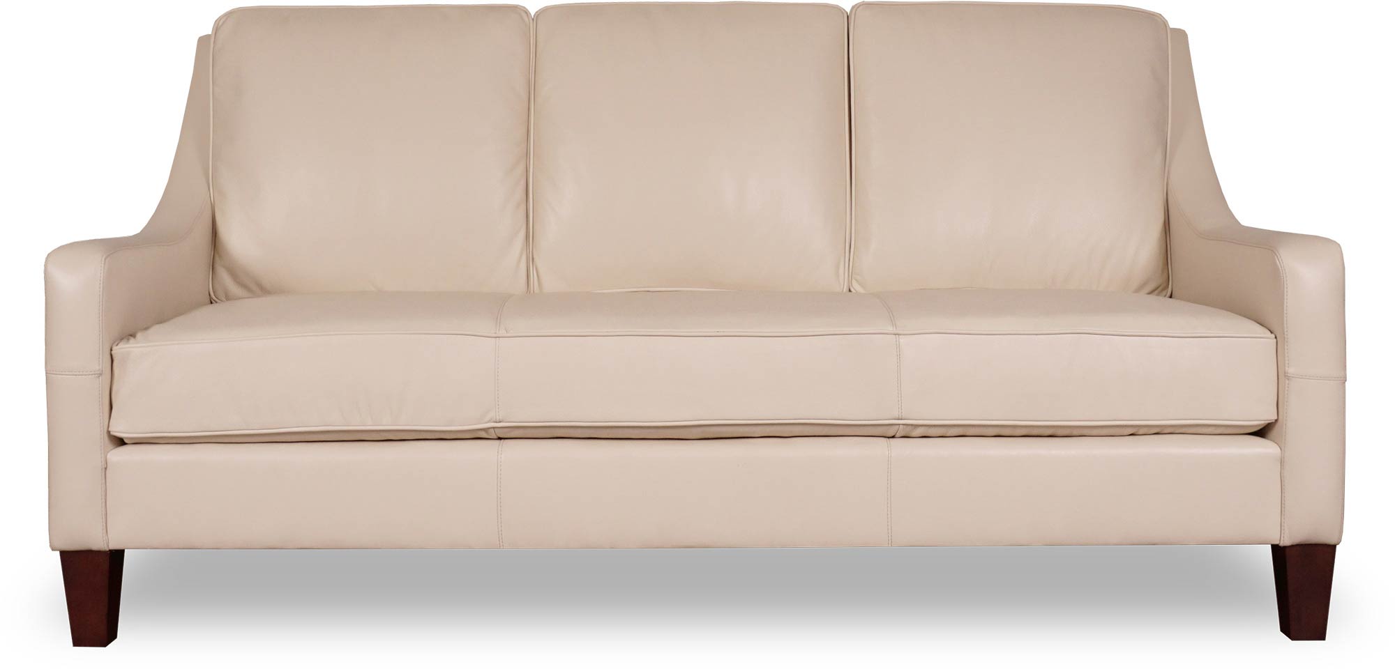 76 Gracie pillow back slope arm sofa in Deer Run Cream leather