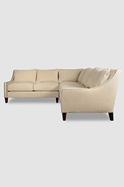 Gracie sectional in Nuvobuk Doe washable suede