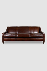 86 Gracie sofa with tight back in Echo Kingswood brown leather