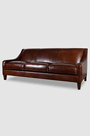 86 Gracie sofa with tight back in Echo Kingswood brown leather