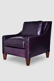Gracie armchair in Echo Aubergine leather