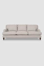 96 Blythe pillow-back English roll-arm sofa in Perry Wool Cricket White
