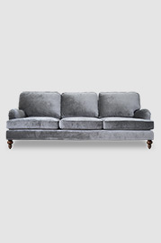 Blythe sofa in Corsica Pewter stain-proof grey velvet