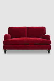 68 Blythe love seat in Porto Red velvet