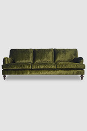 98 Blythe English roll arm sofa in Prince Celtic green performance velvet