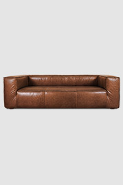 96 Johnny reverse stitch sofa in Berkshire Tan leather