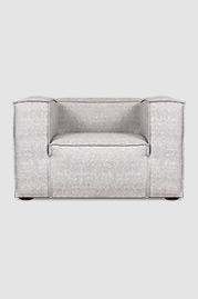 Johnny armchair in Sunbrella Chartres Graphite stain-proof fabric