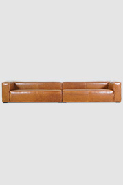 Johnny two-piece sofa in leather