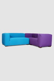 Johnny sectional in multicolor fabric