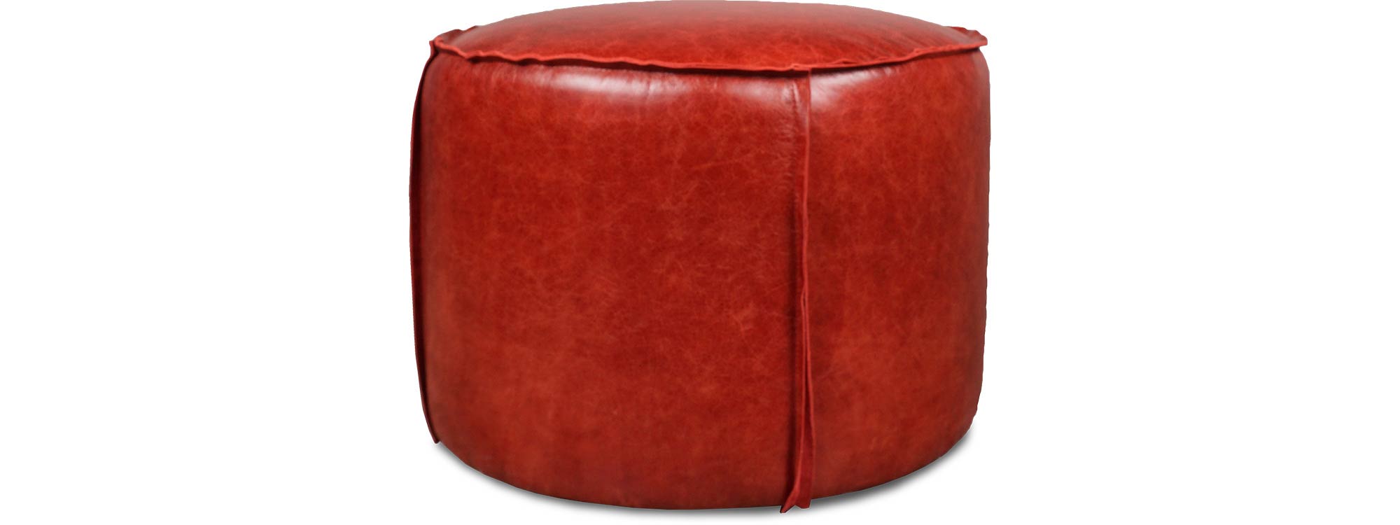 25 Rooster ottoman in Caprieze Salute Red leather