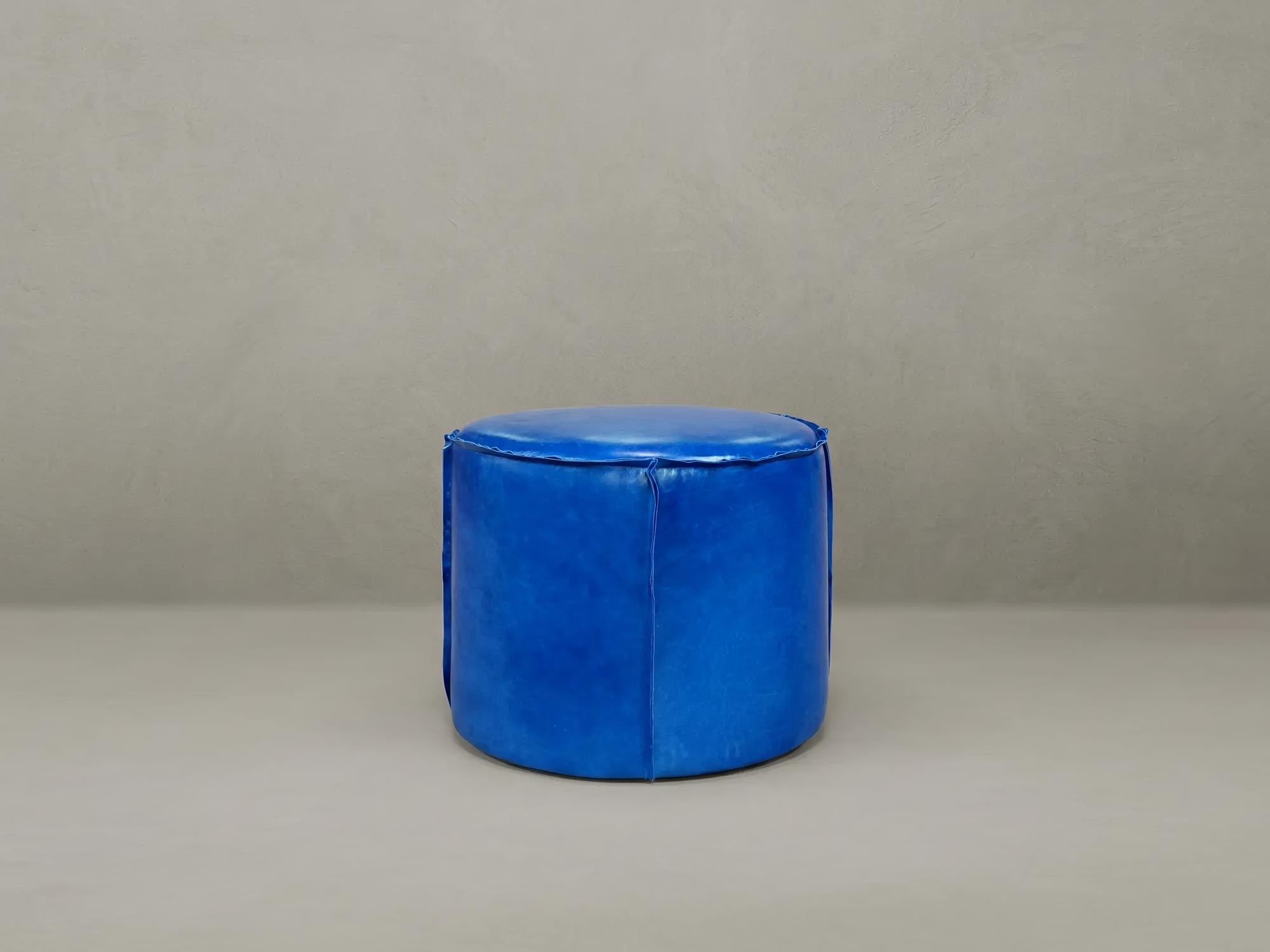25 Rooster ottoman in Caprieze Salute Red leather