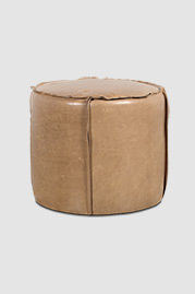 Rooster ottoman in Echo Taupe leather