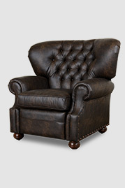 Eugene recliner in Brisa Distressed Steerhide faux leather