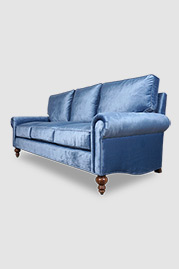 80 Didi sofa with Thompson Wedgewood blue stain-proof velvet