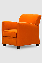 Pegeen armchair in Cambridge Orange canvas fabric