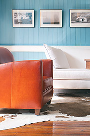 Pegeen armchair and Basel sofa