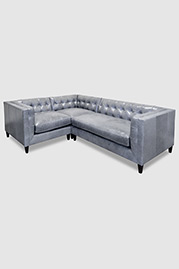Atticus sectional in Echo Limestone leather