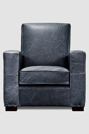 Prescott armchair in Mont Blanc Storm leather