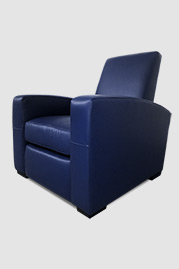 Prescott recliner armchair in blue leather