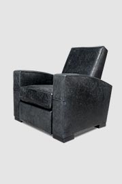 Prescott recliner in Burnham Black leather