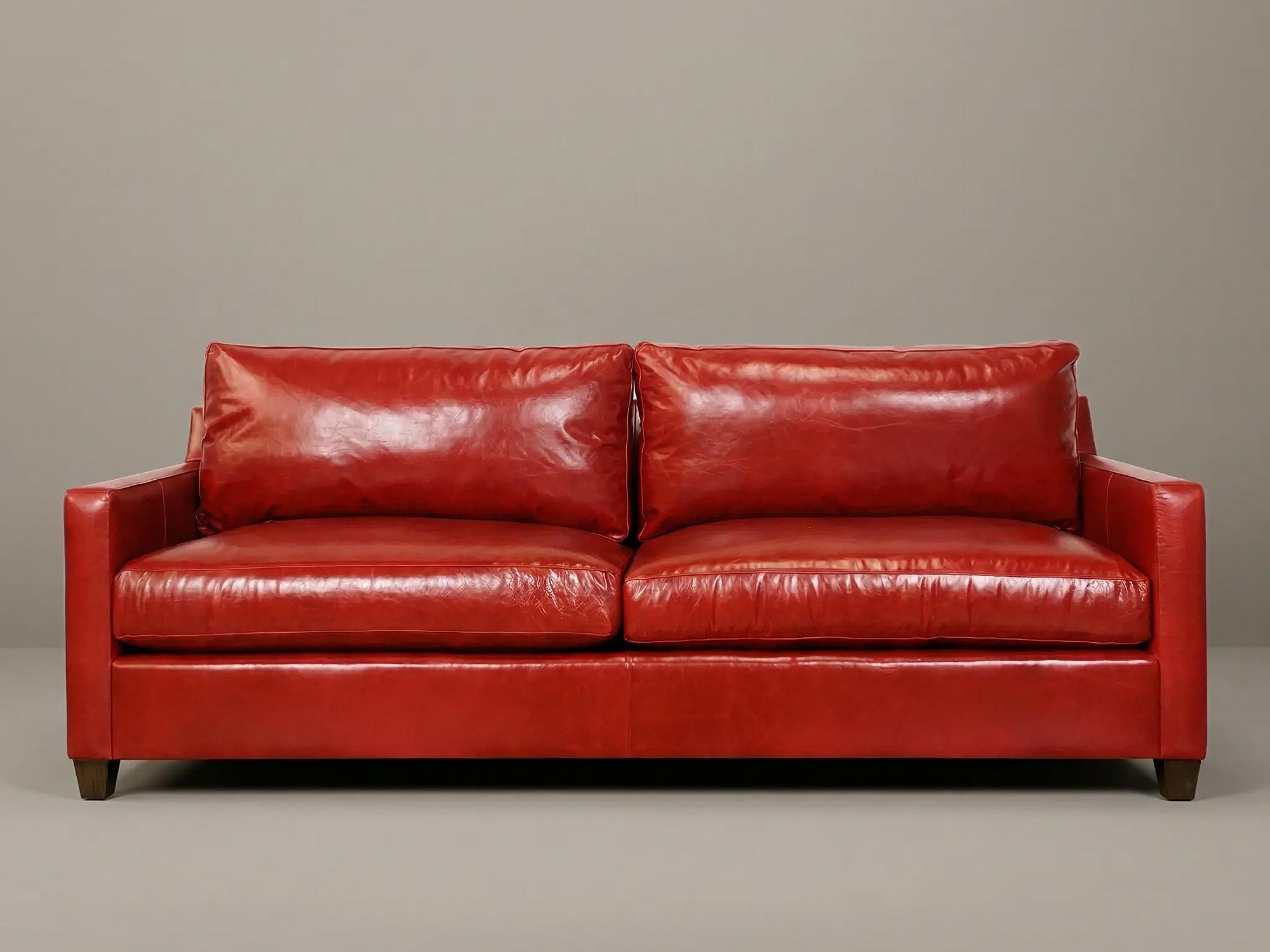 92 Palmer sofa in Cortina Firefinch 4060 red leather