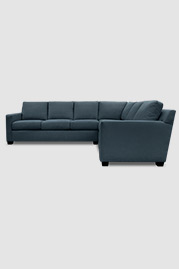 Palmer sectional in Varick Aegean stain-proof fabric