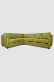 118.5x94.5 Palmer sectional in Greenwich Apple performance fabric