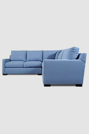 96x96 Palmer sectional in Hartwell Blue Slate performance fabric
