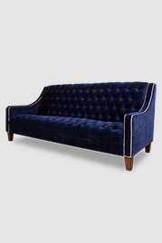 86 Lincoln sofa in Cannes Lapis blue velvet