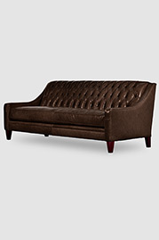 Lincoln sofa with cushion seat in Valhalla Grove leather