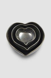 Heart-Shaped Nesting Bowls, Metal