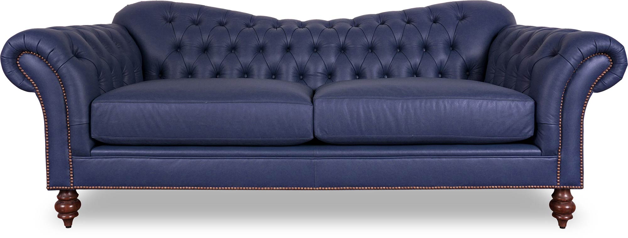 91 Watson sofa in Angelina Batik Blue leather