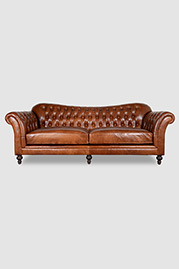 Watson tufted sofa in Mont Blanc Caramel leather