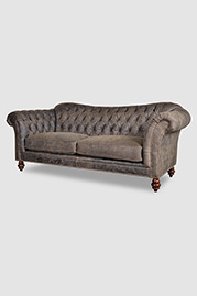 Watson 91 sofa in Martexin Dark Oak waxed canvas