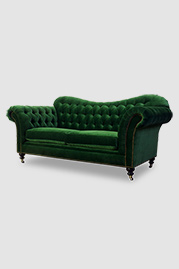80 Watson sofa in Como Emerald green velvet