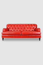 86 Alfie sofa in Cortina Poppy 4425 red leather