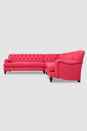 113x95 Alfie sectional in Greenwich Rose performance fabric