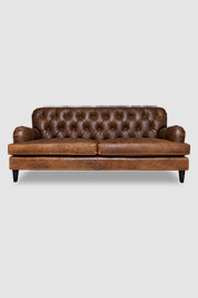 86 Alfie sofa in Yuma Totem brown leather