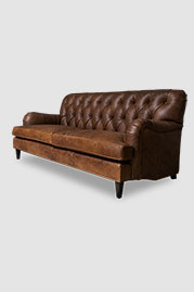 86 Alfie sofa in Yuma Totem brown leather