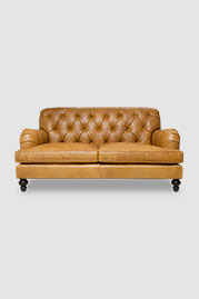 74 Alfie sofa in Yuma Sunflower brown leather